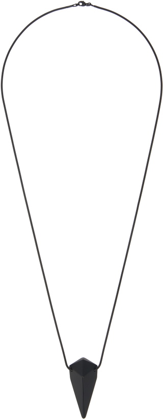 Photo: Rick Owens Black Hollywood Pyramid Charm Necklace