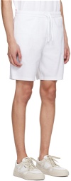BOSS White Embroidered Shorts
