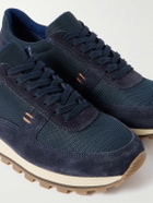 Mr P. - Carlos Suede and Mesh Sneakers - Blue