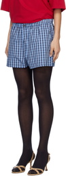 VETEMENTS Blue Push-Up Shirting Shorts