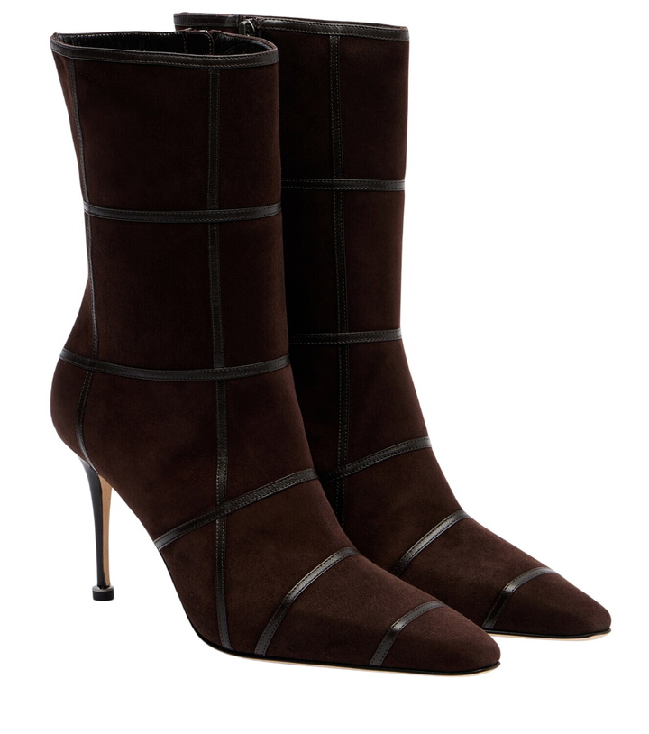 Photo: Manolo Blahnik Trulona 90 suede ankle boots