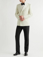 Kingsman - Double-Breasted Cotton-Blend Twill Tuxedo Jacket - Neutrals