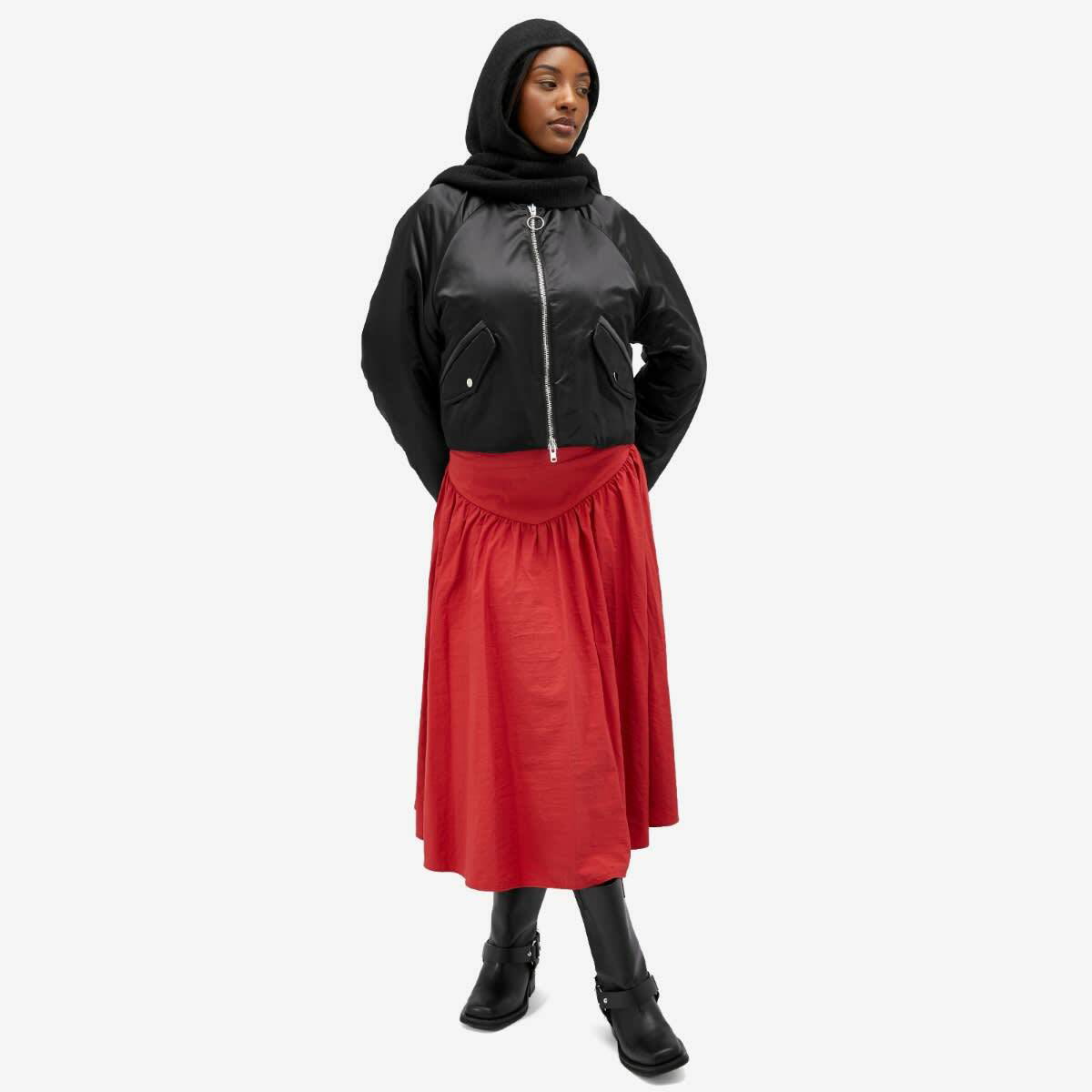 GANNI Women's Soft Wool Balaclava in Black GANNI