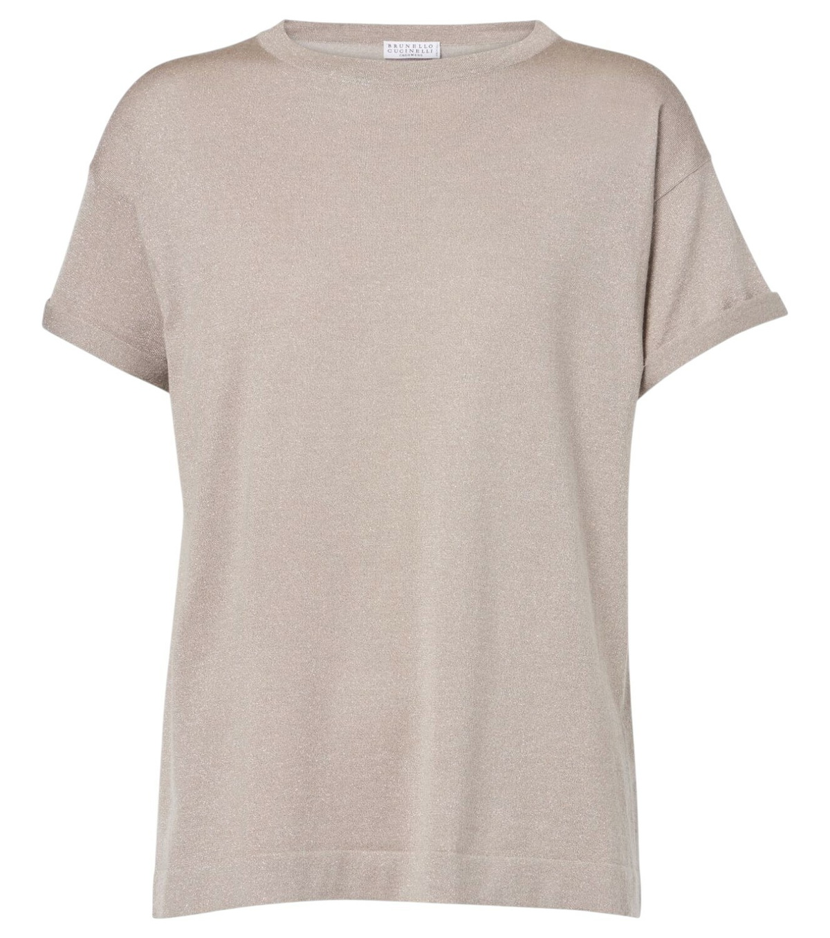 Brunello Cucinelli Beige Silk T-shirt main image 1