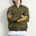 A Bathing Ape Men's Shark MA-1 Jacket in Olive Drab