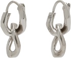 Maison Margiela Silver Double Curb Link Earrings