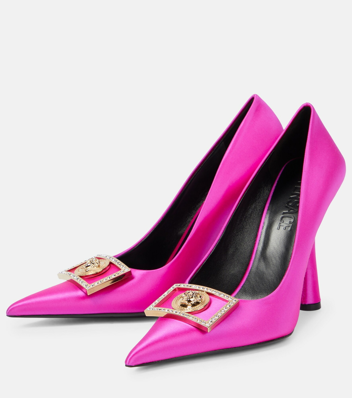 Versace Medusa Studded Red Pumps