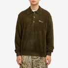 thisisneverthat Men's Knit Polo Shirt in Olive