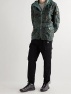 Stone Island Shadow Project - Logo-Appliquéd Printed Linen and CORDURA-Blend Hooded Parka - Green