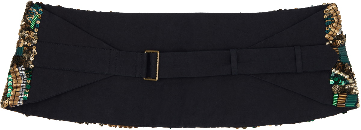 Dries Van Noten Green Sequin Belt