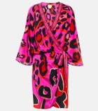 Camilla Giraffe-print silk wrap dress