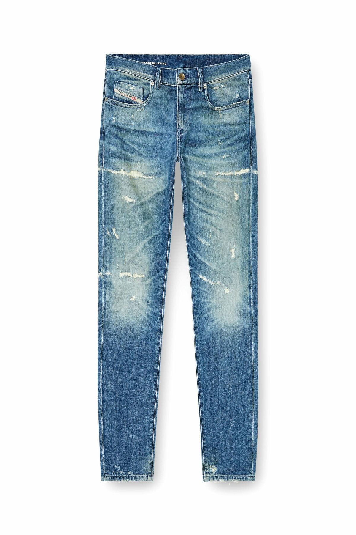 Diesel Slim Jeans Regular Waist 2019 D-Strukt, , Zip fly