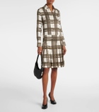 Burberry Ribbon Check silk shirt dress