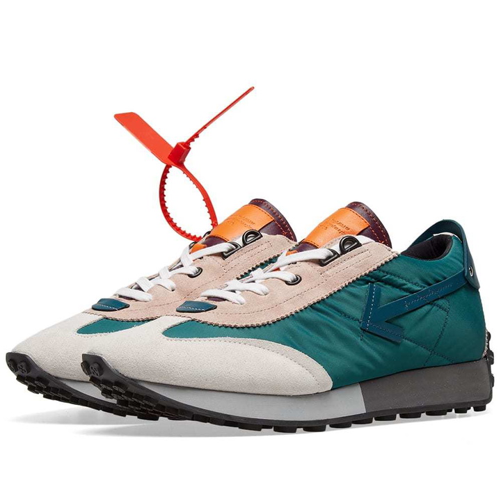 Photo: Off-White Vintage Arrow Running Sneaker Blue & Beige