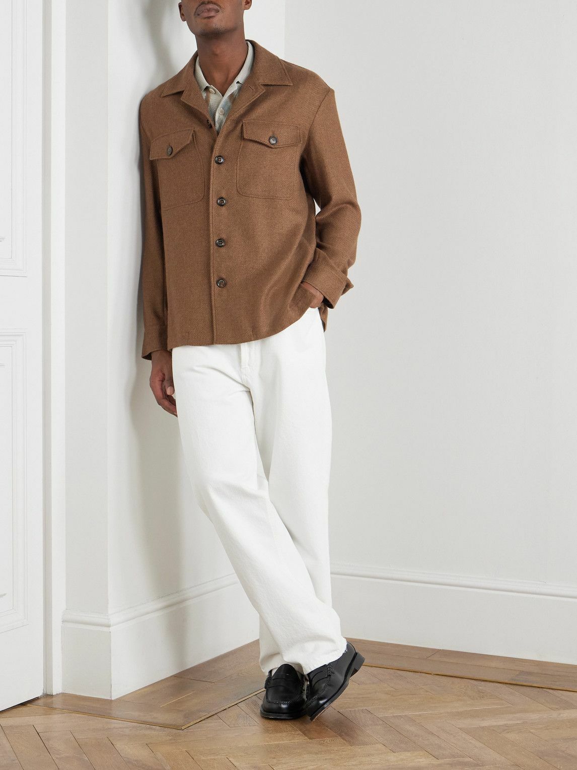 PIACENZA 1733 - Cashmere and Silk-Blend Overshirt - Brown