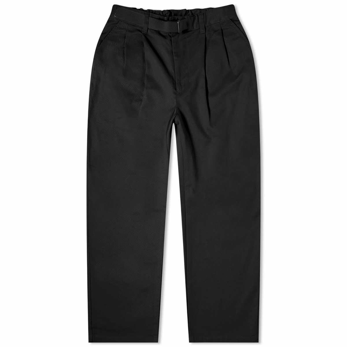 Danton Men's Double Pleat Belted Pant in Black Danton