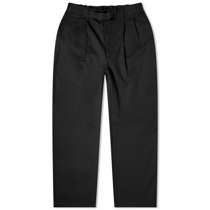 Photo: Danton Men's Double Pleat Belted Pant in Black