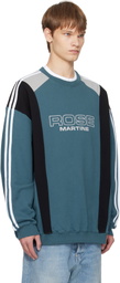 Martine Rose Blue Panelled Sweatshirt