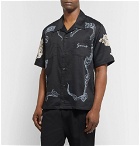 Givenchy - Camp-Collar Printed Cotton Shirt - Black
