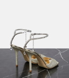 Jimmy Choo Saeda 100 embellished glitter sandals