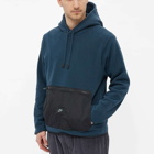 Nike Men's Utility Polar Fleece Popover Hoody in Armory Navy/Black