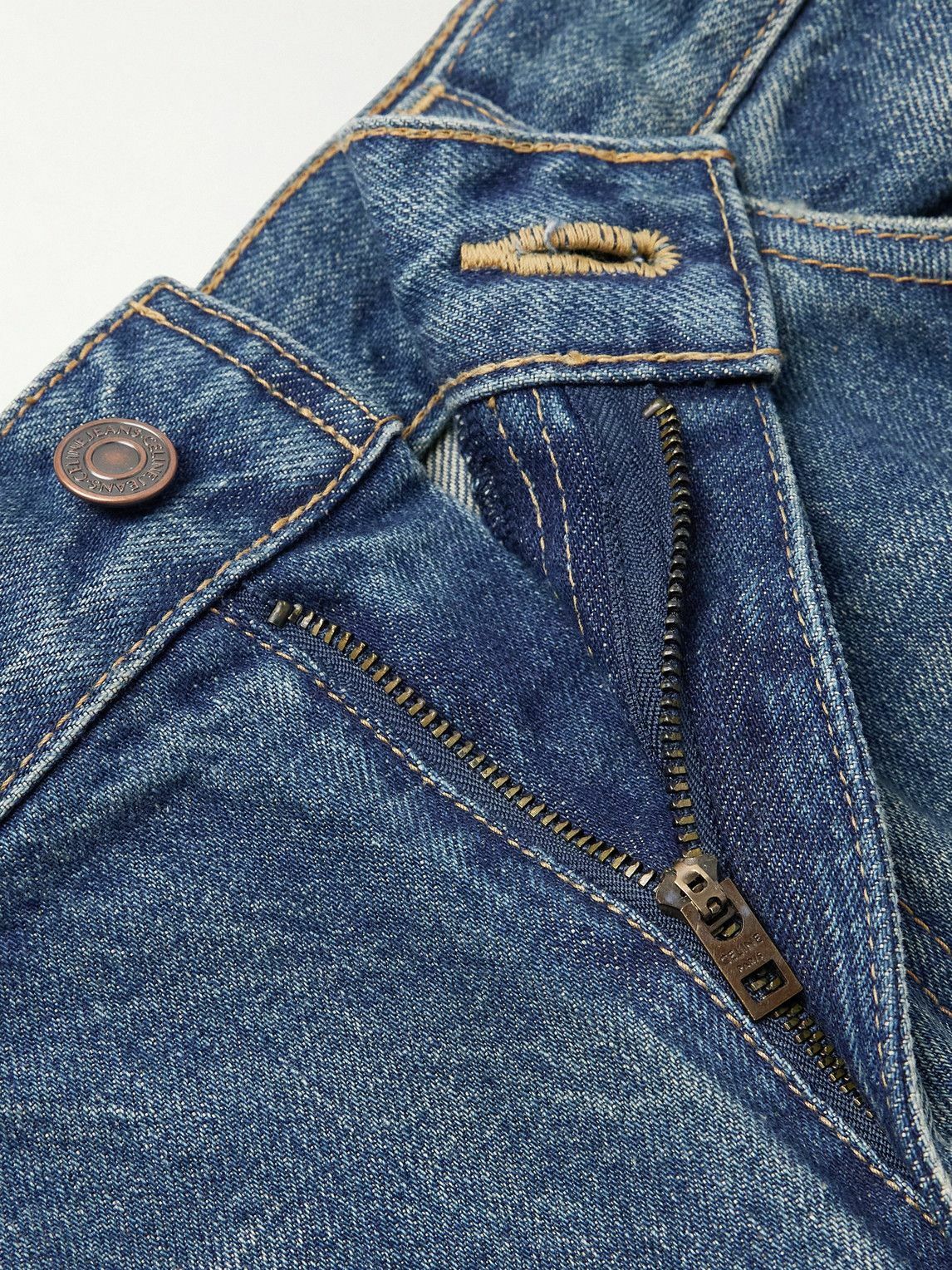 CELINE - Marco Flared Frayed Jeans - Blue