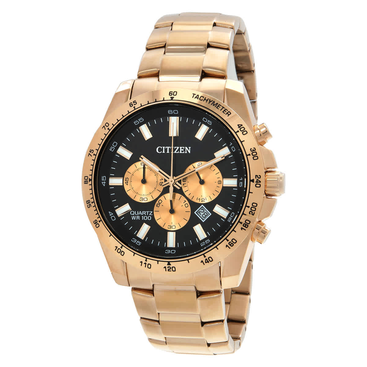 Citizen Sports Chronograph Quartz Black Dial Mens Watch AN8233-51E