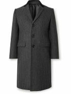 CELINE - Chesterfield Striped Wool Coat - Gray