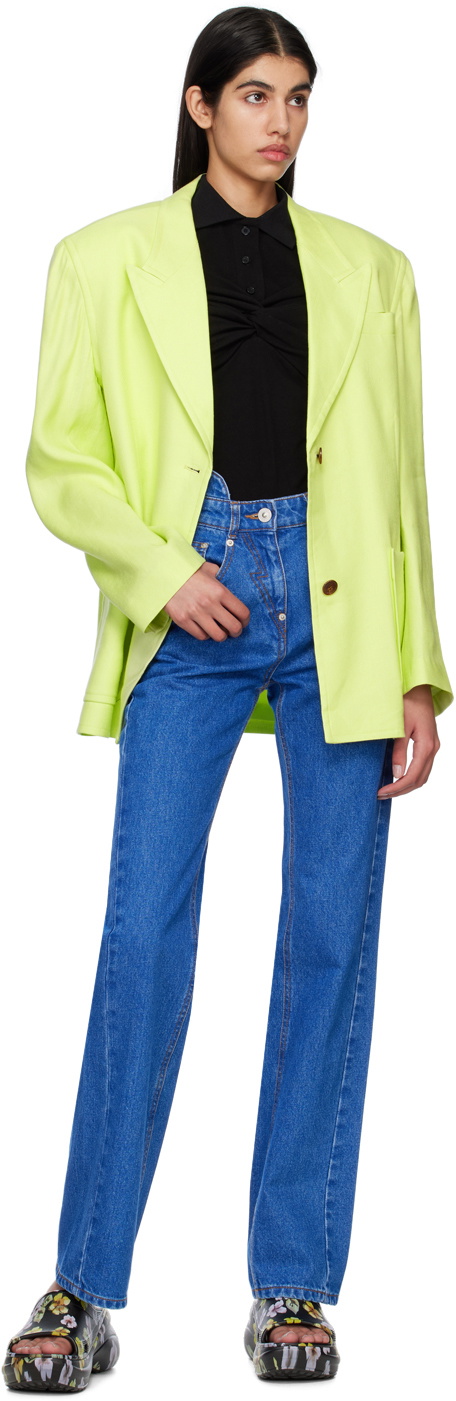 Pushbutton Blue Bustier Jeans