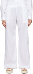 LESET White Yoko Pocket Trousers