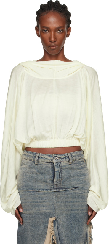 Photo: Rick Owens Off-White Concordians Cropped Tunic Hoodie