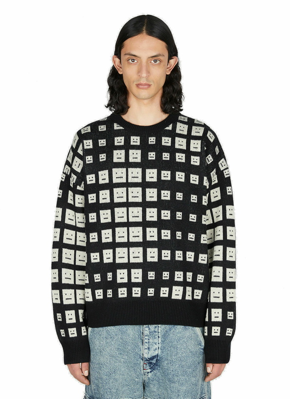 Photo: Acne Studios - Face Logo Sweater in Black