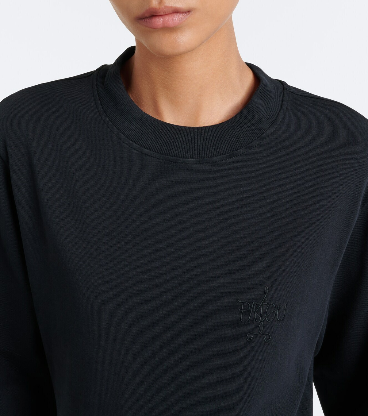 Patou Faille-trimmed cotton minidress