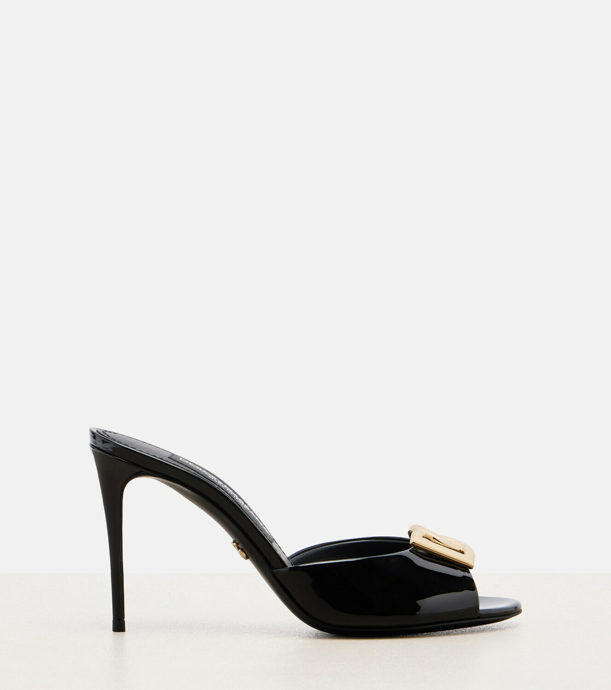 Dolce&Gabbana DG patent leather mules