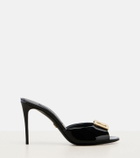 Dolce&Gabbana DG patent leather mules