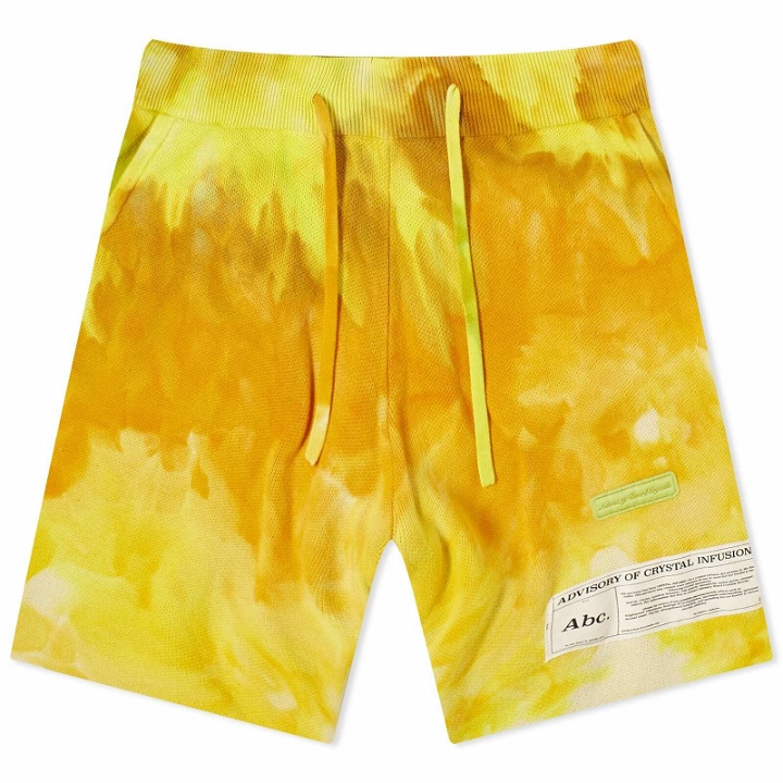 Photo: Advisory Board Crystals Men's Tie-Dye Shorts in Yellow