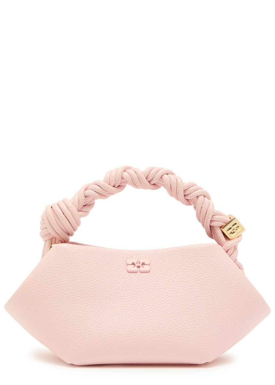 Ganni Bou Mini Grained Leather top Handle bag - Pink - One Size