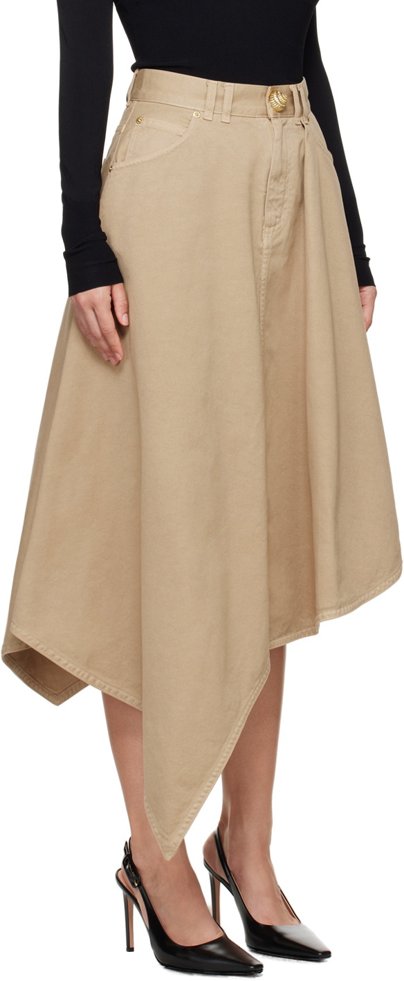 【送料&関税込】Balmain Pleated Midi Skirt Balmain Pleated Denim Skirt | Blue | FARFETCH