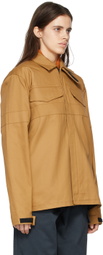 GR10K Khaki Firepanel Zip Overshirt Jacket