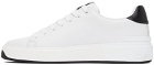 Balmain White & Black Leather B-Court Sneakers