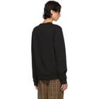 Fendi Black Asymmetric Forever Fendi Stripe Sweatshirt