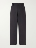 Studio Nicholson - Barrel-Leg Cotton-Twill Trousers - Gray