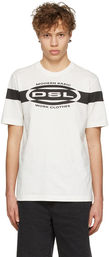 Photo: Diesel Off-White Cotton T-Shirt