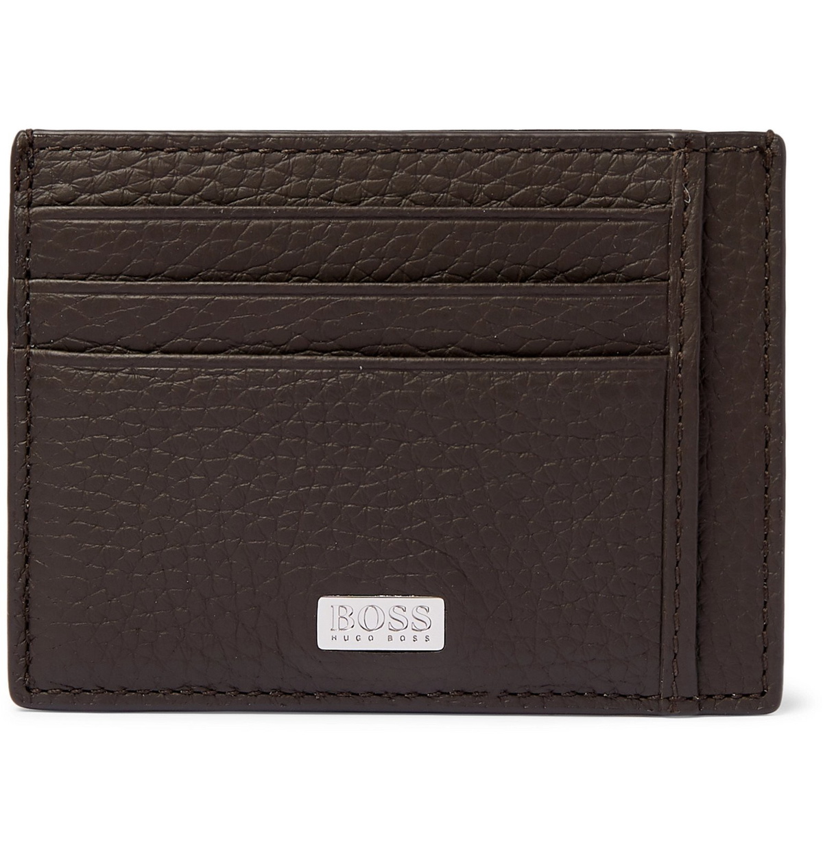 Hugo Boss Crosstown Full Grain Leather Cardholder Brown Hugo Boss 5441