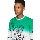 Kenzo Green Gradient Tiger Sweater