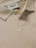 FEAR OF GOD ESSENTIALS - Logo-Print Cotton-Jersey Polo Shirt - Neutrals
