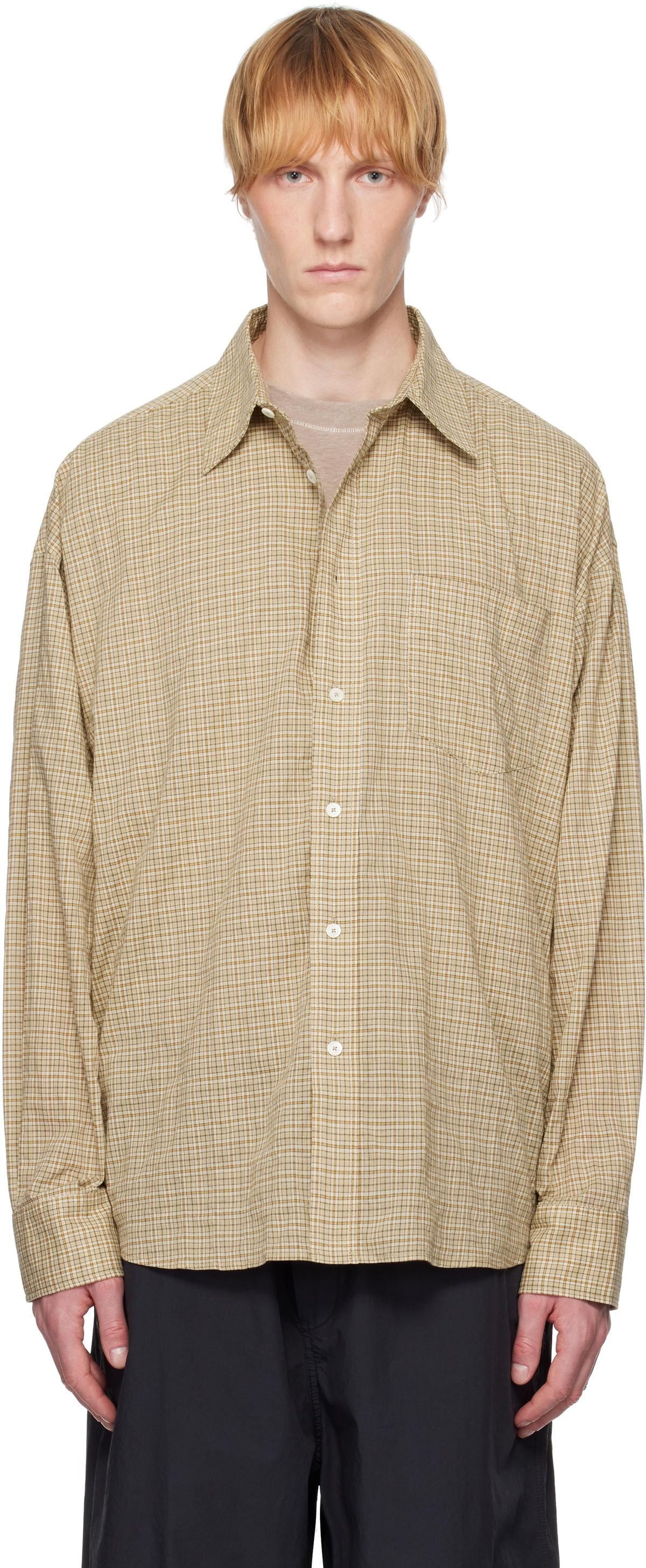 HOPE Beige Wide Fit Room Shirt HOPE HOPE Beige Wide Fit Room Shirt HOPE