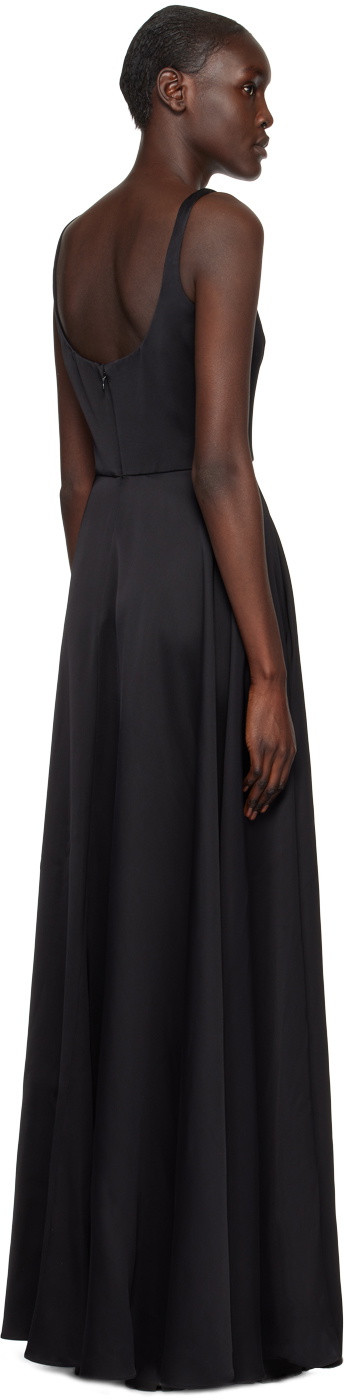 Alexander McQueen Black Silk Chiffon Asymmetric Dress M