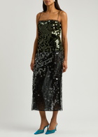 16 Arlington Dia Sequin-embellished Tulle Midi Skirt Black
