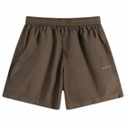MKI Men's Garment Dye Wide Leg Shorts in Deep Khaki